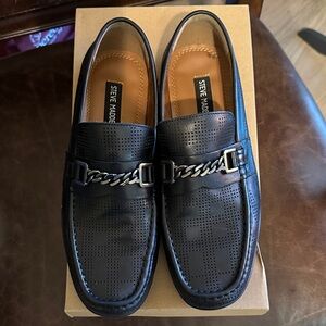 Steve Madden Perforated Black Men's Slip-Ons
